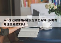 seo优化网站访问速度检测怎么写（网站打开速度测试工具）